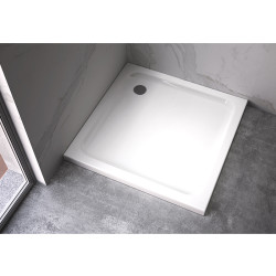 BRODZIK PRYSZNICOWY KWADRATOWY SLIM ST02A BIAŁY 80x80 CM ST02A-WH-80