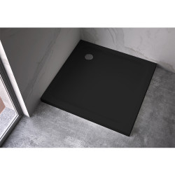 Kopia - BRODZIK PRYSZNICOWY KWADRATOWY SLIM ST02B CZARNY 90x90 CM ST02B-BL-90