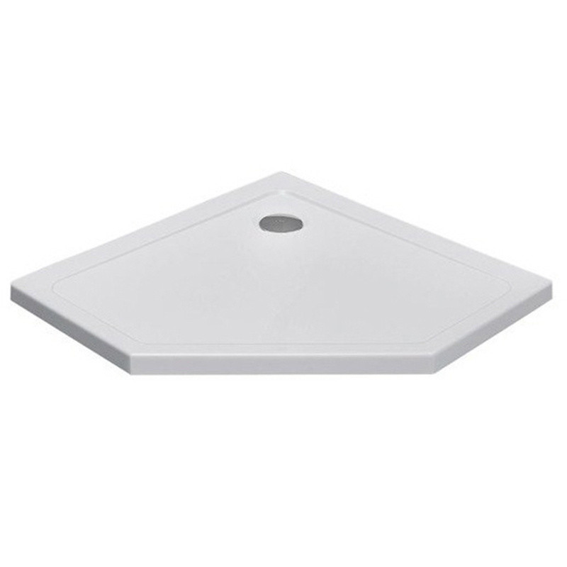 Kopia - BRODZIK PRYSZNICOWY PIĘCIOKĄTNY SLIM ST07C BIAŁY 100x100 CM ST07C-WH-100
