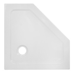 Kopia - BRODZIK PRYSZNICOWY PIĘCIOKĄTNY SLIM ST08B BIAŁY 90x90 CM ST08B-WH-90