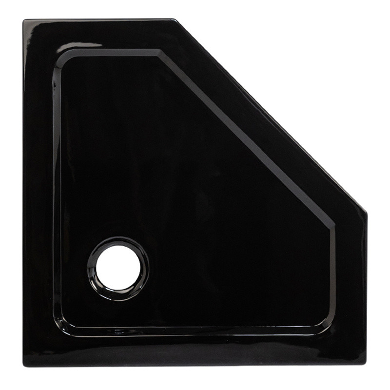 Kopia - BRODZIK PRYSZNICOWY PIĘCIOKĄTNY SLIM ST08C CZARNY 100x100 CM ST08C-BL-100