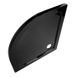 BRODZIK PRYSZNICOWY PÓŁOKRĄGŁY SLIM ST01A CZARNY 80x80 CM ST01A-BL-80