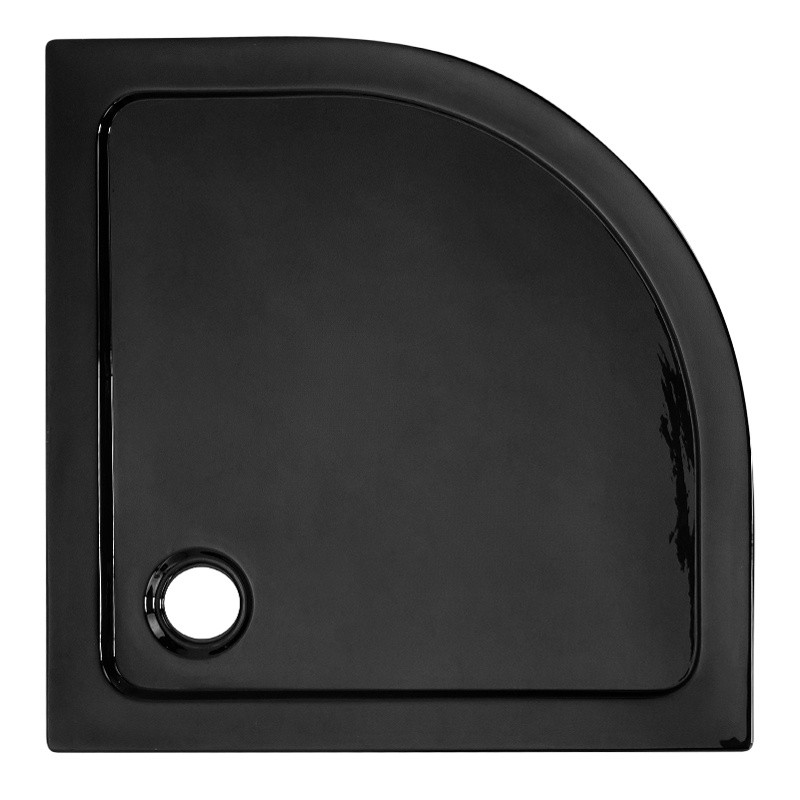 BRODZIK PRYSZNICOWY PÓŁOKRĄGŁY SLIM ST01B CZARNY 90x90 CM ST01B-BL-90