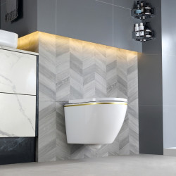 MISKA WC WISZĄCA RIMLESS PEAK-WH-GL-RIM-02 BIAŁA MAT DESKA WOLNOOPADAJĄCA DUROPLAST