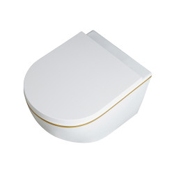 MISKA WC WISZĄCA RIMLESS PEAK-WH-GL-RIM-02 BIAŁA MAT DESKA WOLNOOPADAJĄCA DUROPLAST
