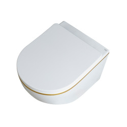 MISKA WC WISZĄCA RIMLESS PEAK-WH-GL-RIM-03 BIAŁA DESKA WOLNOOPADAJĄCA DUROPLAST PEAK-WH-GL-RIM-03