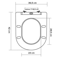 DESKA SEDESOWA WC WOLNOOPADAJĄCA CV-WH-03 SLIM BIAŁA DUROPLAST CV-WH-03