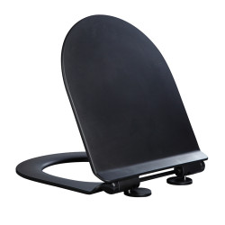 DESKA SEDESOWA WC WOLNOOPADAJĄCA CV-MTB-01 SLIM CZARNY MAT DUROPLAST CV-MTB-01