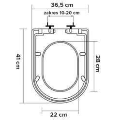 DESKA SEDESOWA WC WOLNOOPADAJĄCA CV-MTB-01 SLIM CZARNY MAT DUROPLAST CV-MTB-01
