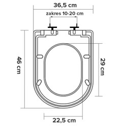 DESKA SEDESOWA WC WOLNOOPADAJĄCA CV-WH-06 BIAŁA DUROPLAST CV-WH-06