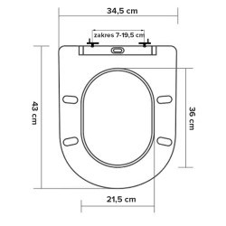 DESKA SEDESOWA WC WOLNOOPADAJĄCA CV-WH-08 SLIM BIAŁA DUROPLAST CV-WH-08