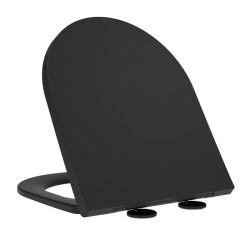 DESKA SEDESOWA WC WOLNOOPADAJĄCA CV-MTB-05 CZARNY MAT DUROPLAST CV-MTB-05