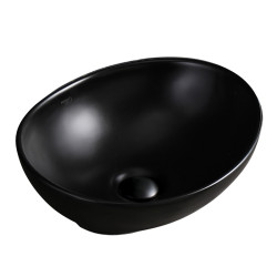 UMYWALKA NABLATOWA CERAMICZNA OWALNA LUMO-MTB-405 CZARNY MAT LUMO-MTB-405