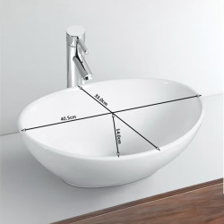 UMYWALKA NABLATOWA CERAMICZNA OWALNA LUMO-GL-405 ZŁOTA STRUKTURA LUMO-GL-405