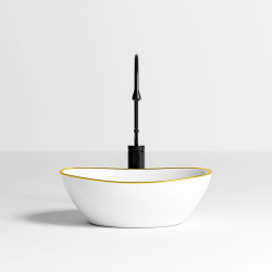 UMYWALKA NABLATOWA CERAMICZNA OWALNA LUMO-WH-GL-405 BIAŁA LUMO-WH-GL-405