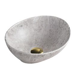 UMYWALKA NABLATOWA CERAMICZNA MARMUROWA OWALNA LUMO-MAR2-405