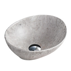 UMYWALKA NABLATOWA CERAMICZNA MARMUROWA OWALNA LUMO-MAR2-405