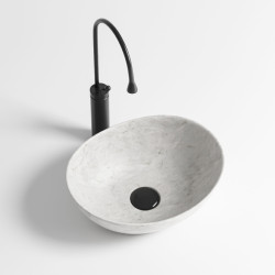 UMYWALKA NABLATOWA CERAMICZNA MARMUROWA OWALNA LUMO-MAR2-405