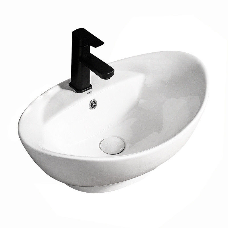 UMYWALKA NABLATOWA CERAMICZNA OWALNA TERA-WH-585 BIAŁY TERA-WH-585