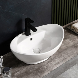 UMYWALKA NABLATOWA CERAMICZNA OWALNA TERA-WH-585 BIAŁY TERA-WH-585