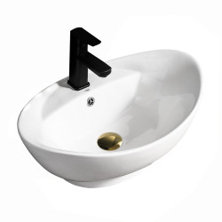 UMYWALKA NABLATOWA CERAMICZNA OWALNA TERA-WH-585 BIAŁY TERA-WH-585