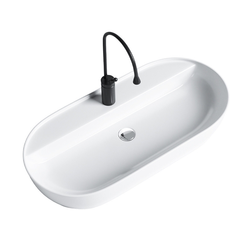 UMYWALKA NABLATOWA CERAMICZNA OWALNA EMI-WH-810 BIAŁY EMI-WH-810