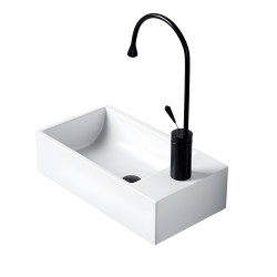 UMYWALKA NABLATOWA CERAMICZNA POSTOKĄTNA LUCY-WH-405 BIAŁA LUCY-WH-405