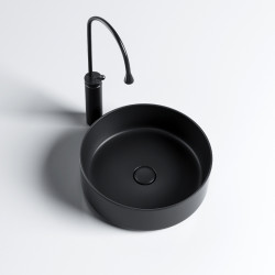 UMYWALKA NABLATOWA CERAMICZNA OKRĄGŁA LAVA-MTB-360 CZARNY MAT LAVA-MTB-360