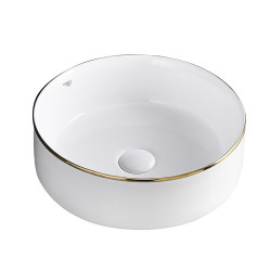 UMYWALKA NABLATOWA CERAMICZNA OKRĄGŁA LAVA-WH-GL-360 BIAŁA LAVA-WH-GL-360