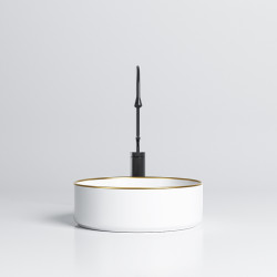 UMYWALKA NABLATOWA CERAMICZNA OKRĄGŁA LAVA-WH-GL-360 BIAŁA LAVA-WH-GL-360