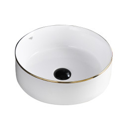 UMYWALKA NABLATOWA CERAMICZNA OKRĄGŁA LAVA-WH-GL-360 BIAŁA LAVA-WH-GL-360