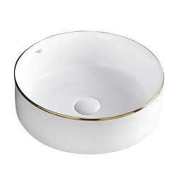 UMYWALKA NABLATOWA CERAMICZNA OKRĄGŁA LAVA-WH-GL-360 BIAŁA LAVA-WH-GL-360