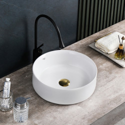 UMYWALKA NABLATOWA CERAMICZNA OKRĄGŁA LAVA-WH-360 BIAŁA LAVA-WH-360