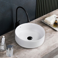 UMYWALKA NABLATOWA CERAMICZNA OKRĄGŁA LAVA-WH-360 BIAŁA LAVA-WH-360