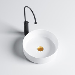 UMYWALKA NABLATOWA CERAMICZNA OKRĄGŁA LAVA-WH-360 BIAŁA LAVA-WH-360