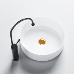 UMYWALKA NABLATOWA CERAMICZNA OKRĄGŁA LAVA-WH-360 BIAŁA LAVA-WH-360