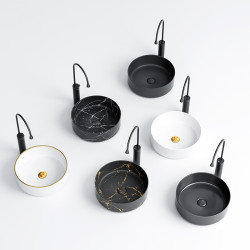 UMYWALKA NABLATOWA CERAMICZNA OKRĄGŁA LAVA-WH-360 BIAŁA LAVA-WH-360