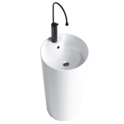 UMYWALKA WOLNOSTOJĄCA CERAMICZNA OWALNA LINO-WH-400 BIAŁA LINO-WH-400