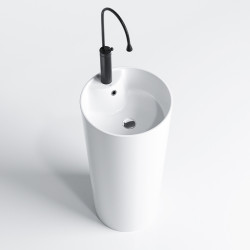 UMYWALKA WOLNOSTOJĄCA CERAMICZNA OWALNA LINO-WH-400 BIAŁA LINO-WH-400