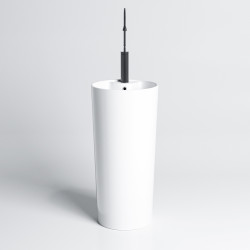 UMYWALKA WOLNOSTOJĄCA CERAMICZNA OWALNA LINO-WH-400 BIAŁA LINO-WH-400