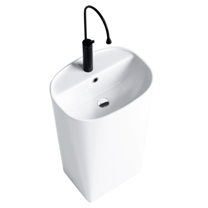 UMYWALKA WOLNOSTOJĄCA CERAMICZNA PROSTOKĄTNA CLARO-WH-490 BIAŁA CLARO-WH-490