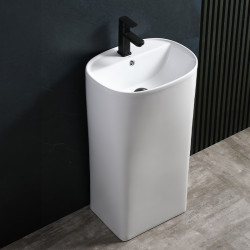 UMYWALKA WOLNOSTOJĄCA CERAMICZNA PROSTOKĄTNA CLARO-WH-490 BIAŁA CLARO-WH-490