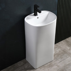 UMYWALKA WOLNOSTOJĄCA CERAMICZNA PROSTOKĄTNA CLARO-WH-490 BIAŁA CLARO-WH-490