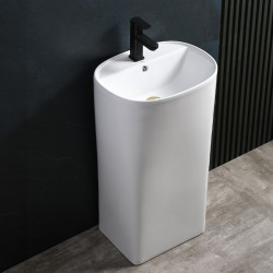 UMYWALKA WOLNOSTOJĄCA CERAMICZNA PROSTOKĄTNA CLARO-WH-490 BIAŁA CLARO-WH-490