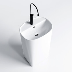 UMYWALKA WOLNOSTOJĄCA CERAMICZNA PROSTOKĄTNA CLARO-WH-490 BIAŁA CLARO-WH-490