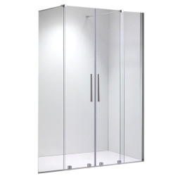 DRZWI PRYSZNICOWE PODWÓJNE ASTRA-CH-DUO-150 CHROM 150 CM 8 MM ASTRA-CH-DUO-150