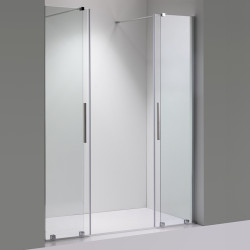 DRZWI PRYSZNICOWE PODWÓJNE ASTRA-CH-DUO-150 CHROM 150 CM 8 MM ASTRA-CH-DUO-150