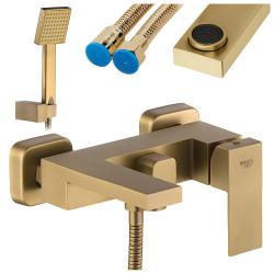 BATERIA WANNOWA PRYSZNICOWA F305-GL-BR SZCZOTKOWANE ZŁOTO F305-GL-BR