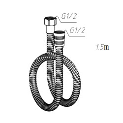 WĄŻ PRYSZNICOWY W01-GL ZŁOTO 150 CM W01-GL