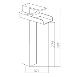BATERIA UMYWALKOWA ŁAZIENKOWA STOJĄCA F012H-BL CZARNA F012H-BL